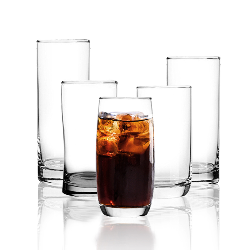 Оптовая продажа, небьющиеся стаканы Highball, Хрустальная посуда с толстым дном Highball, стеклянная чашка для питья кокосового сока, коктейля