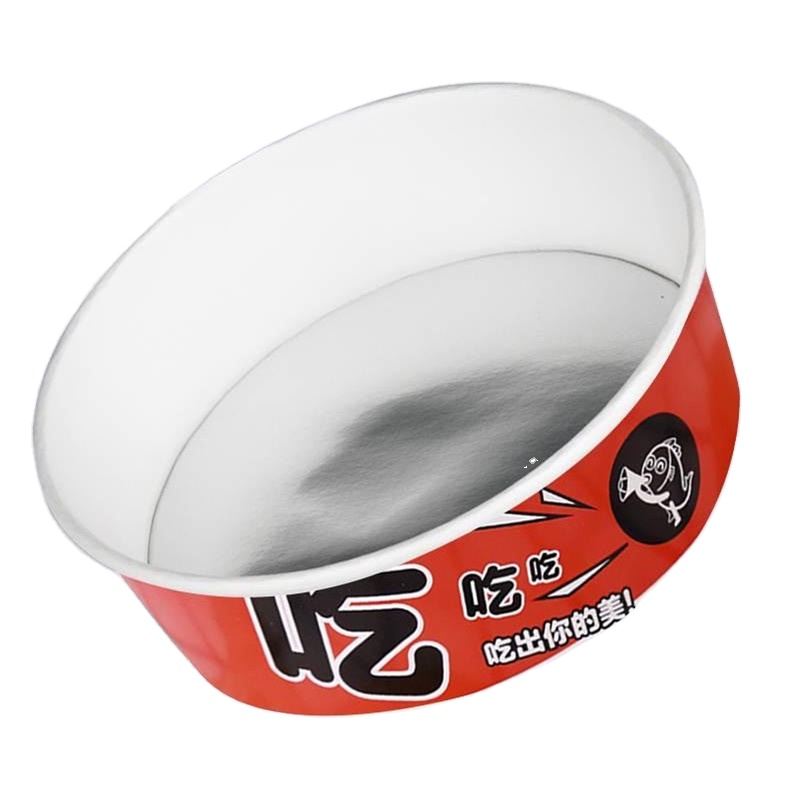 1300ml Korean Noodle Induction Use Heatable Paper Container Salad Bowls soup Paper Bowl