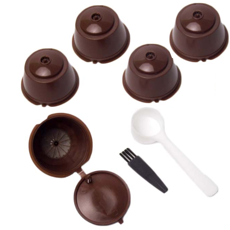Многоразовые кофейные капсулы Everich для кофейных капсул DOLCE GUSTO, многоразовые кофейные фильтры из пластика с ложкой, высокое качество