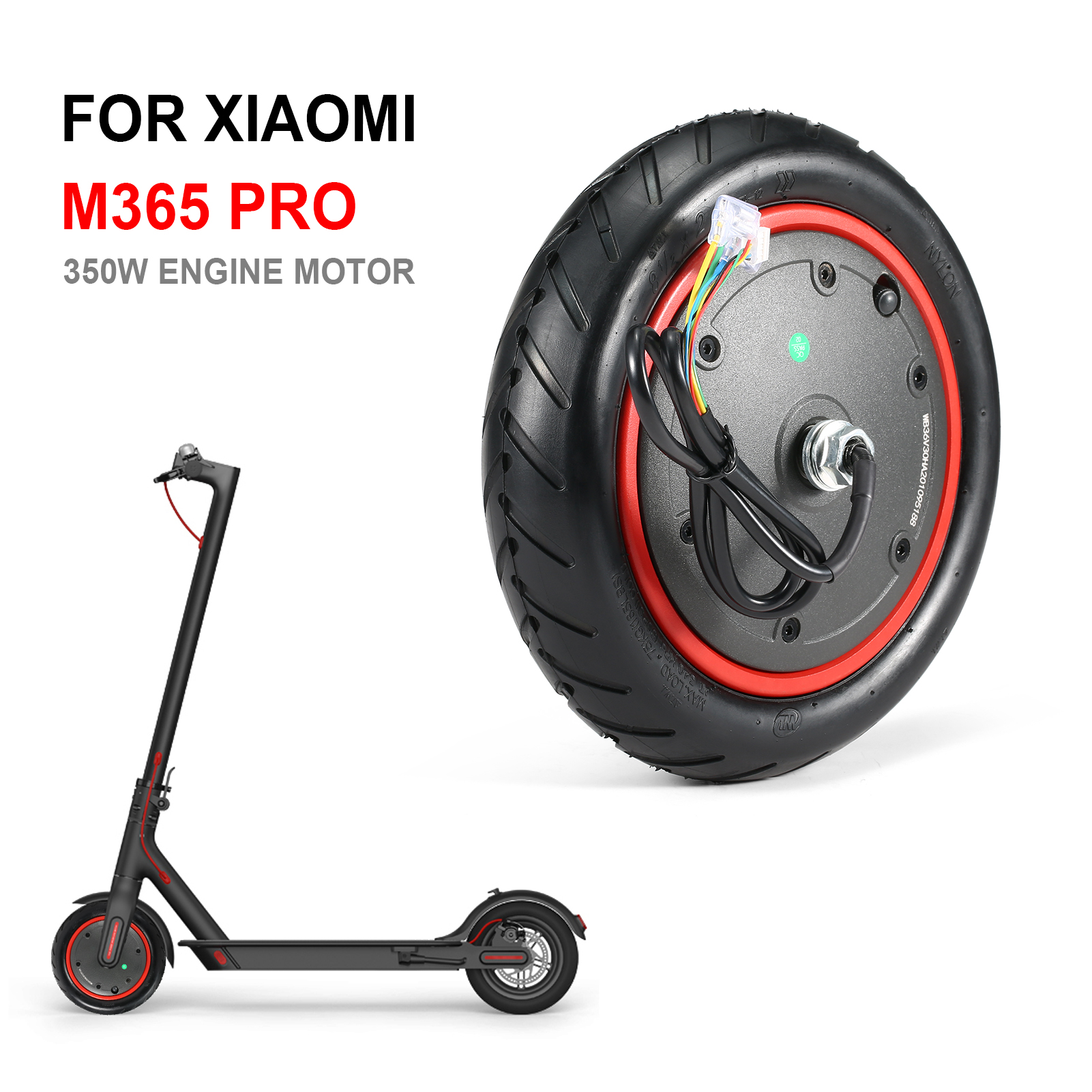 Оригинальное моторное колесо WB 36 В 350 Вт для электроскутера Xiaomi M365 M365 Pro 2, колесо 8,5 дюйма, запасные части