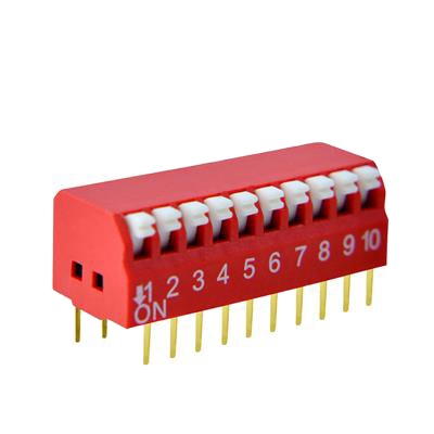 High quality and high sensitivity 25mA 24VDC DIP Switch with 10 Position
