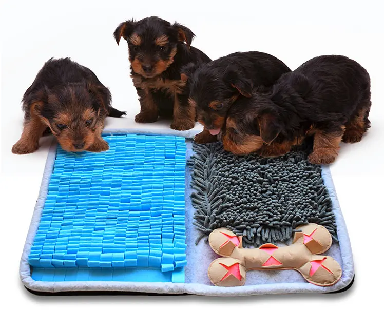 Pet Dog Cat Snuffle Mat Feeder Smell Training Sniffing Pad Interactive Slow Feed Bowl Food Dispenser Stress Relief Puzzle Toys
