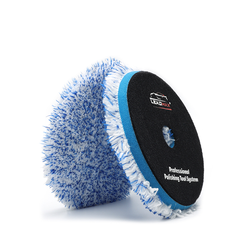 LEADMAX High Quality Round Microfiber Polishing Pad Hot Selling Car Care Buffing Pad For Professional Car Detailing