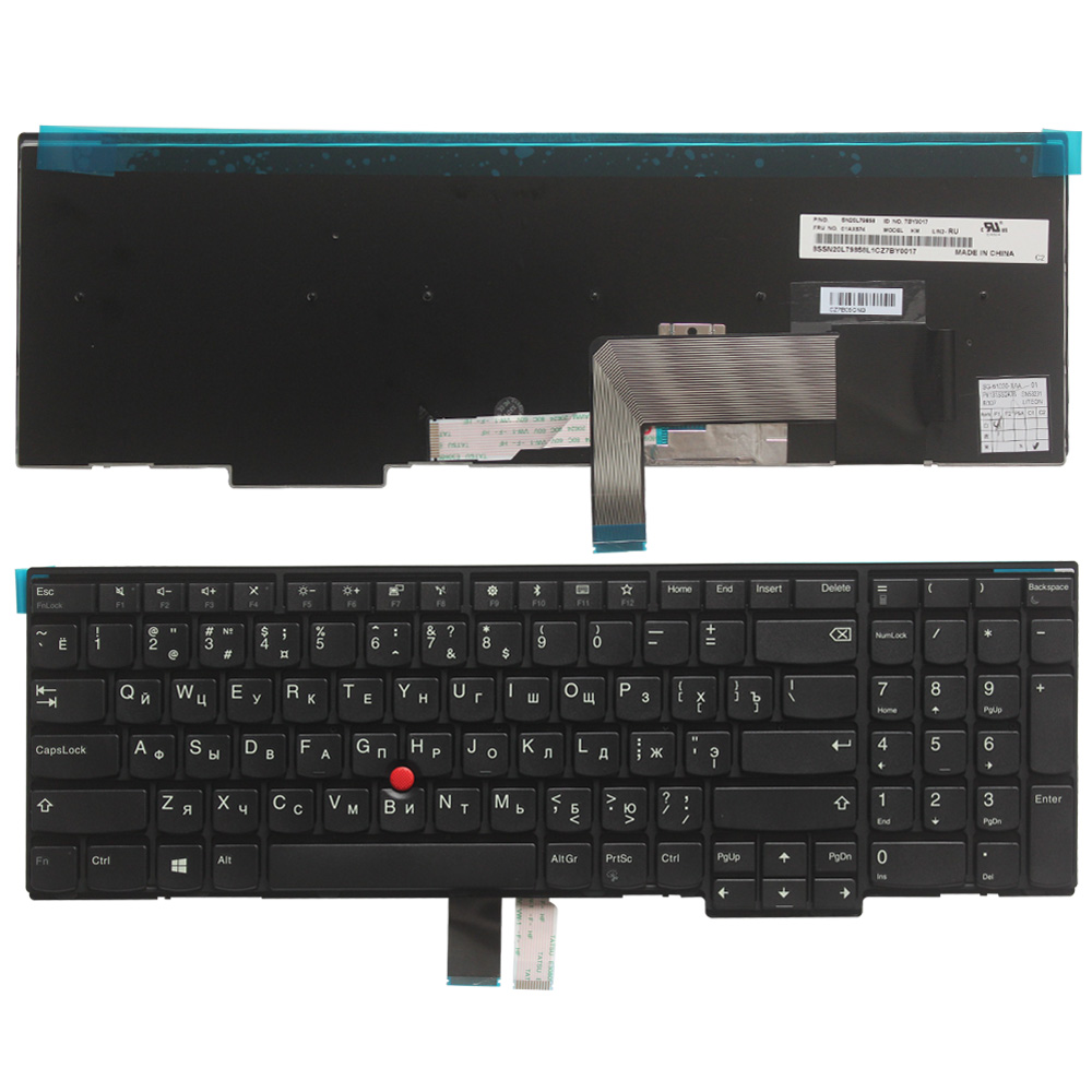Новая русская клавиатура для ноутбука Lenovo IBM ThinkPad W540 W541 W550s T540 T540p T550 L540 Edge E531 E540 RU, клавиатура без подсветки