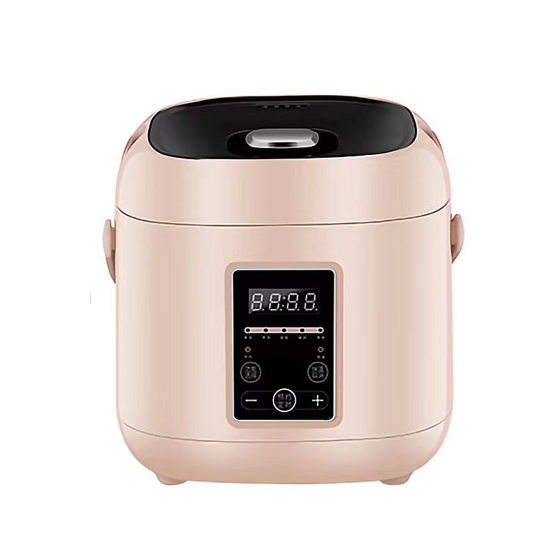 ATPARTS Mini rice cooker steamer with detachable non-stick pan heat preservation function for soup stew and rice cooking