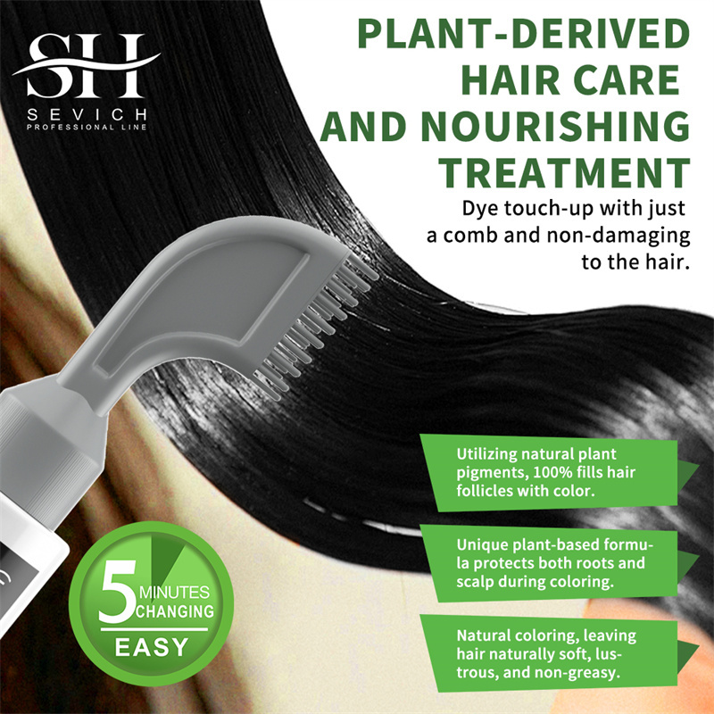 Organic Hair Dye Without Chemicals Black Shampoo For Blonde Hair Curly Hair Color Shampoo With Comb