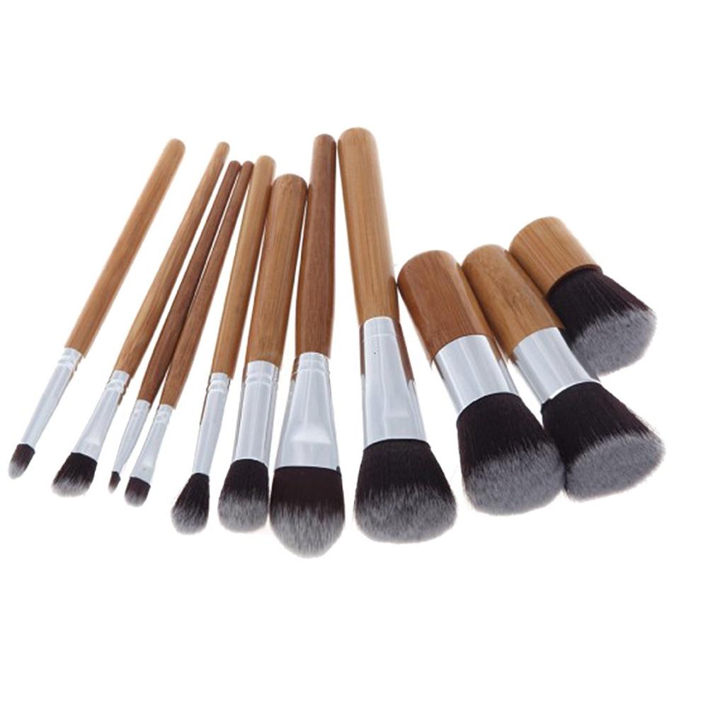 Amazon Seller Bamboo Eco Private Label Foundation Custom Brush Makeup Brushed Brushes Bags Packaging Cleaner Set