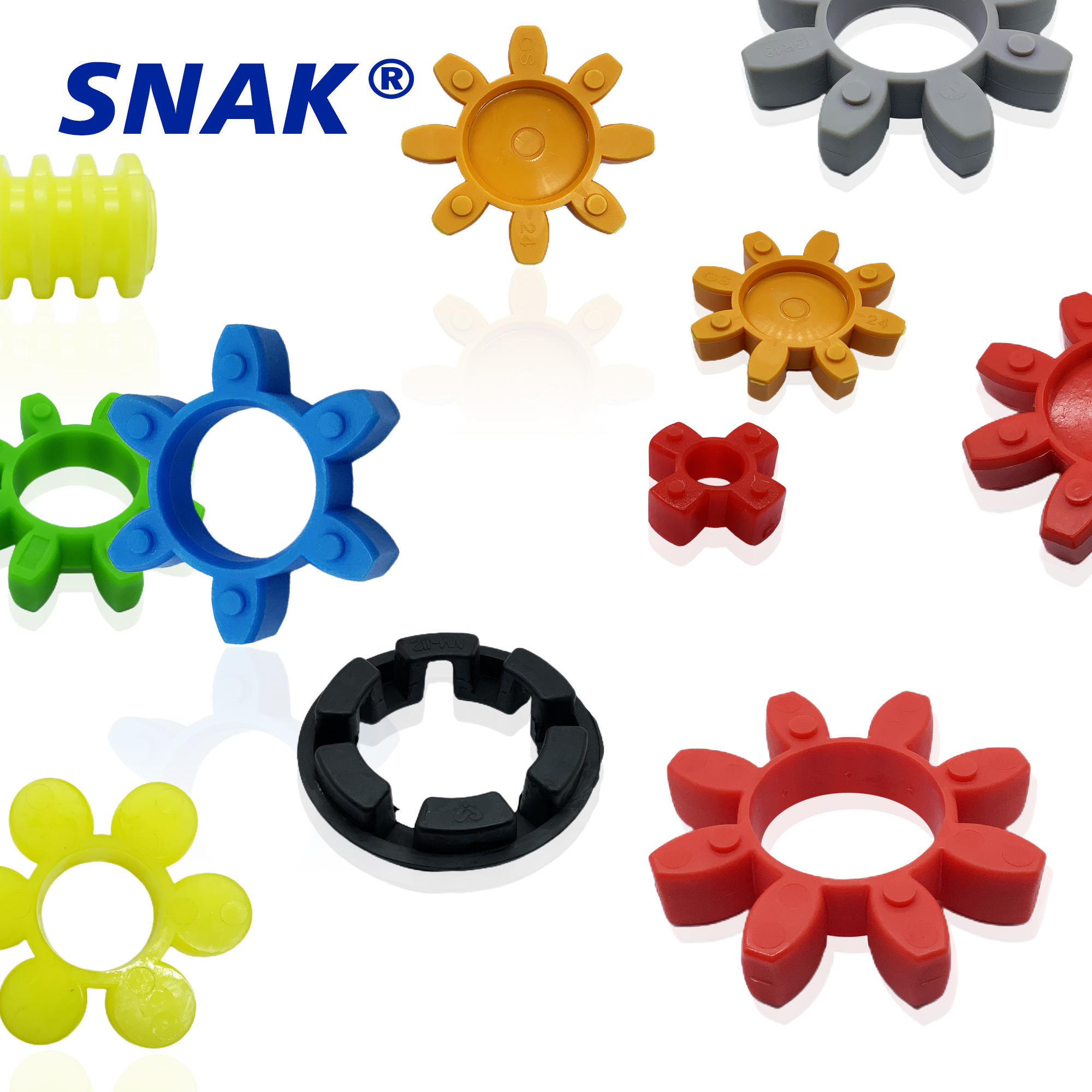 SNAK Factory износостойкая специальная PU GR GS HCR L MT NM T-образная резиновая звездочка, паук 75, Сливовая подушка, валочная муфта