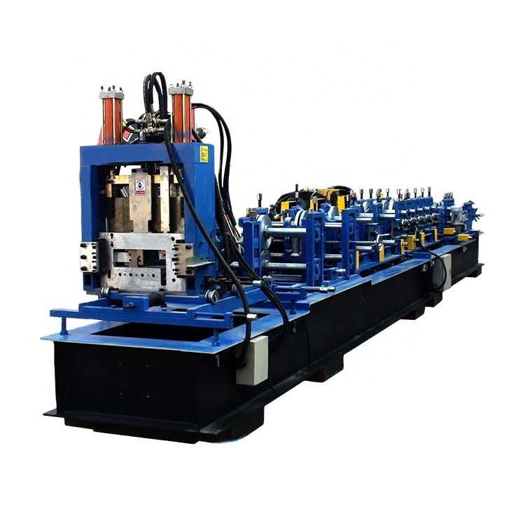 High speed auto C Z interchangeable purlin with punching roll forming machine