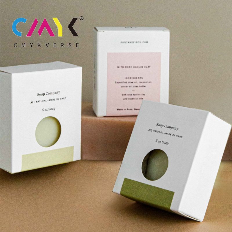 Custom Eco Friendly White Kraft Paper Handmade Soap Boxes with Logo Packaging
