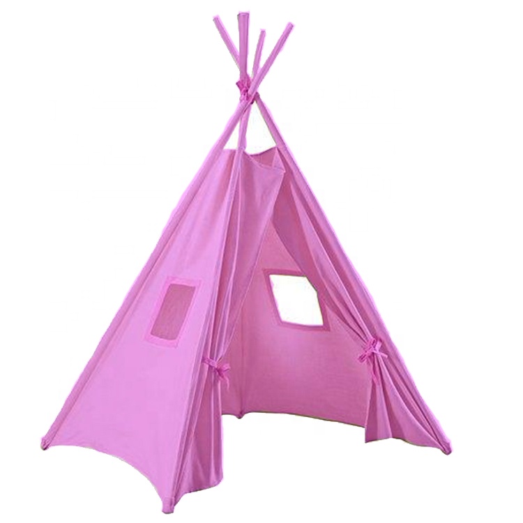 Indoor Solid Wood Teepee tipi Tent Kids Toy Tent