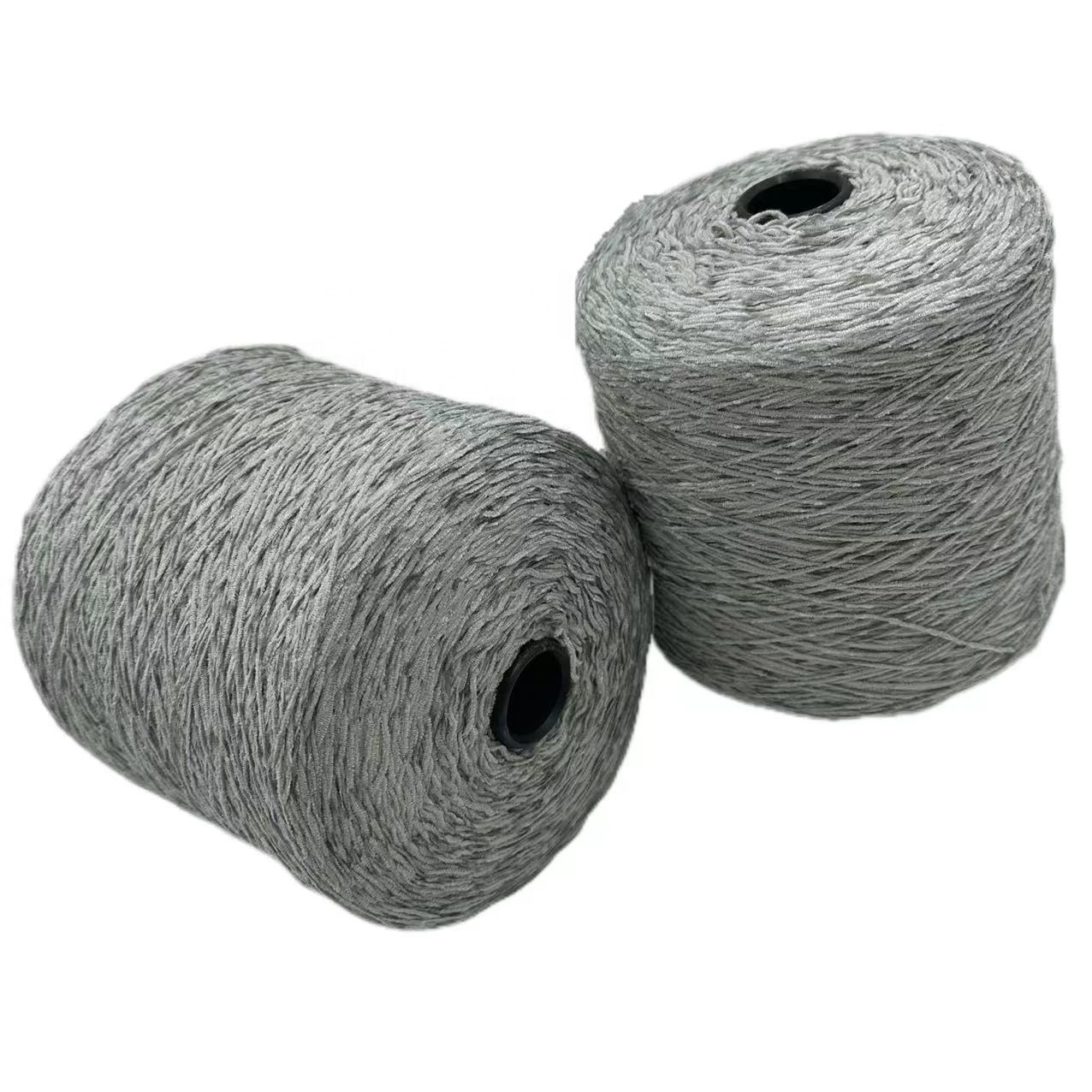 Wholesale Cheap Price NM 5/1 100% Acrylic Chenille Yarn Colored on cone for knitting sweater and weaving fabric