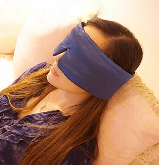 Custom Wholesale Natural weighted satin eyemask sleeping 16mm 100% mulberry silk eye mask