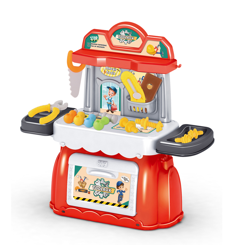 Рекламная игра, молоток, пила, пластиковый набор, игрушечный инструмент, скамейка