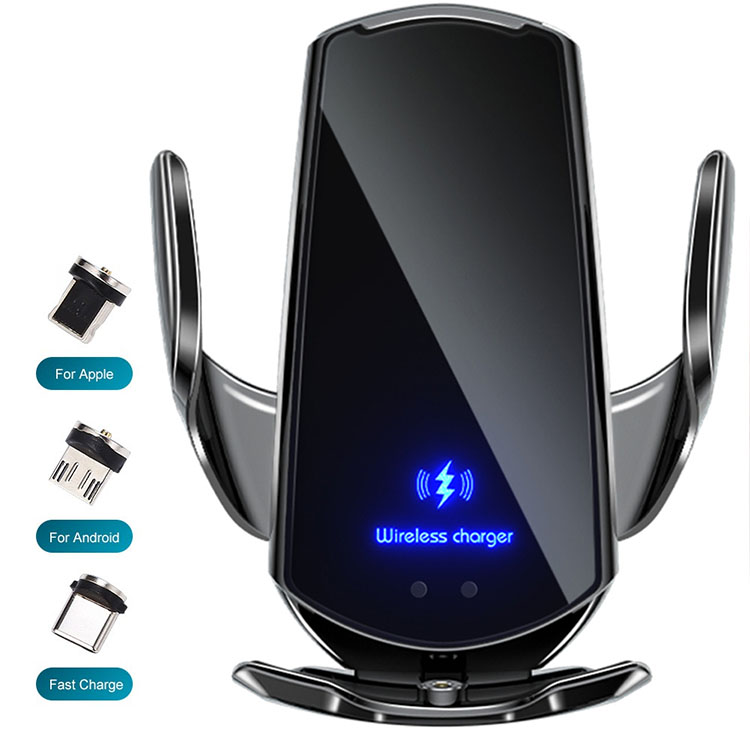 2021 Новый трендовый Магнитный 10 Вт Qi Многофункциональный Быстрый USB Тип C Apple зарядка автомобильный держатель Беспроводное зарядное устройство для телефона