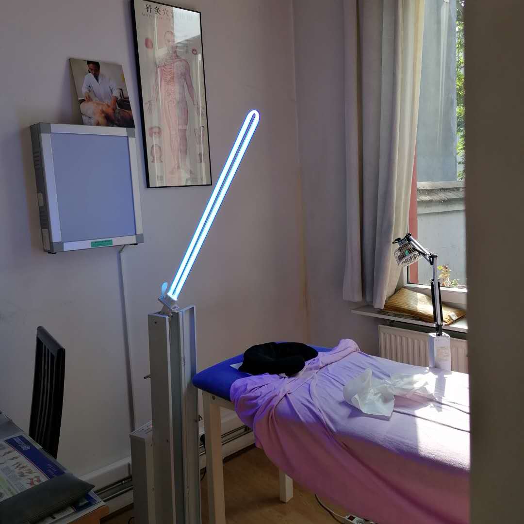 CE ISO ROSH approval UV sterilizer 150W portable SX-150 uv lamp trolley 110 volts with timer remote for 75m2 area disinfection