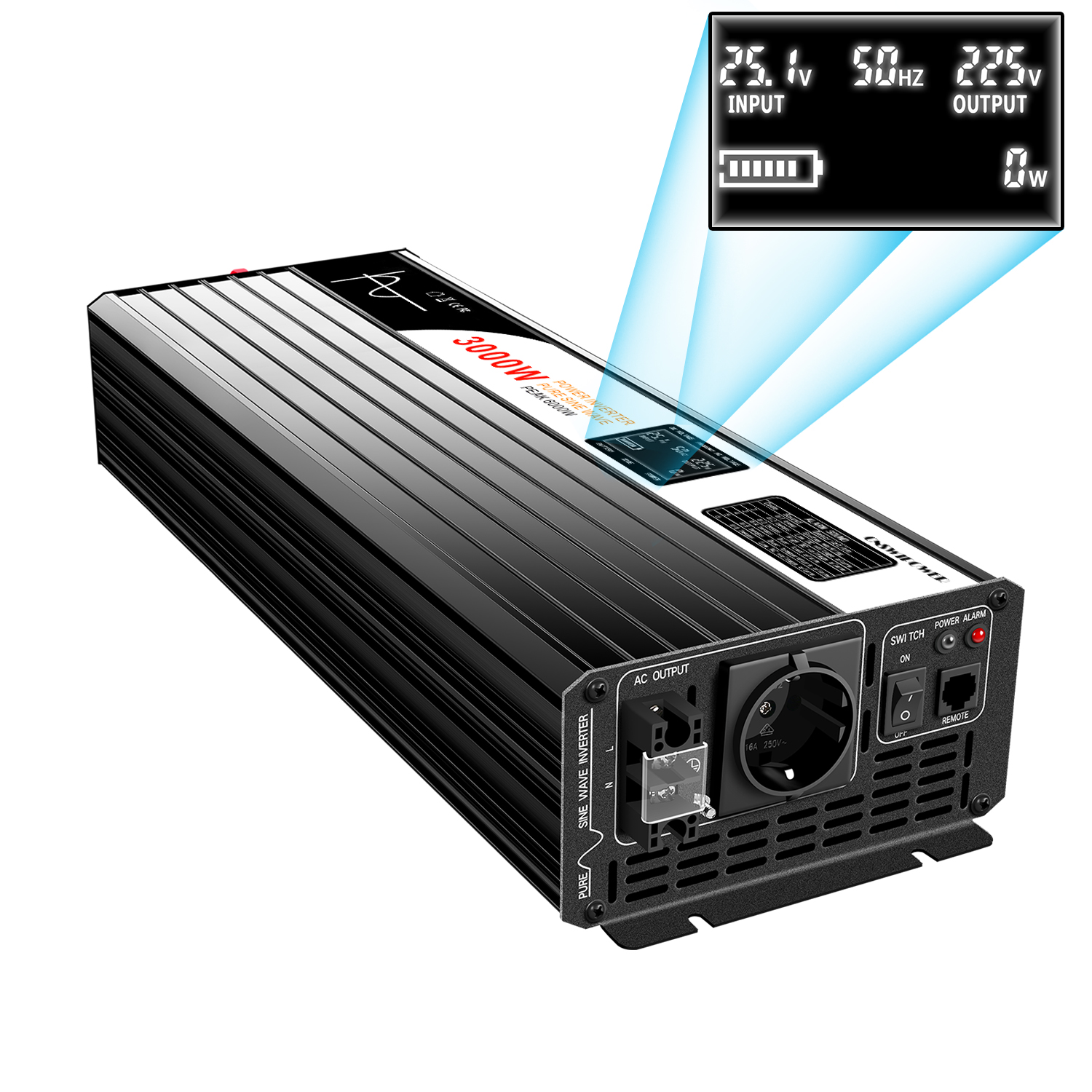 Swpower Чистая синусоида 3000 Вт Солнечная энергия 12 В/24 В/48 В 220 В инвертор