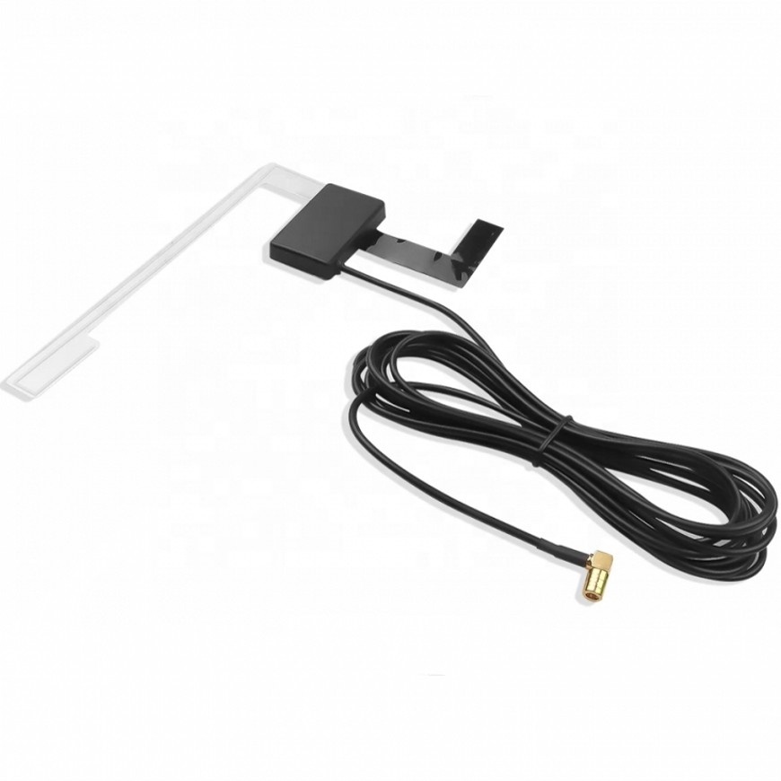 DAB Digital Active Car Radio Patch Antena SMB коннектор оконное стекло крепление встроенный усилитель Сигнала Антенна