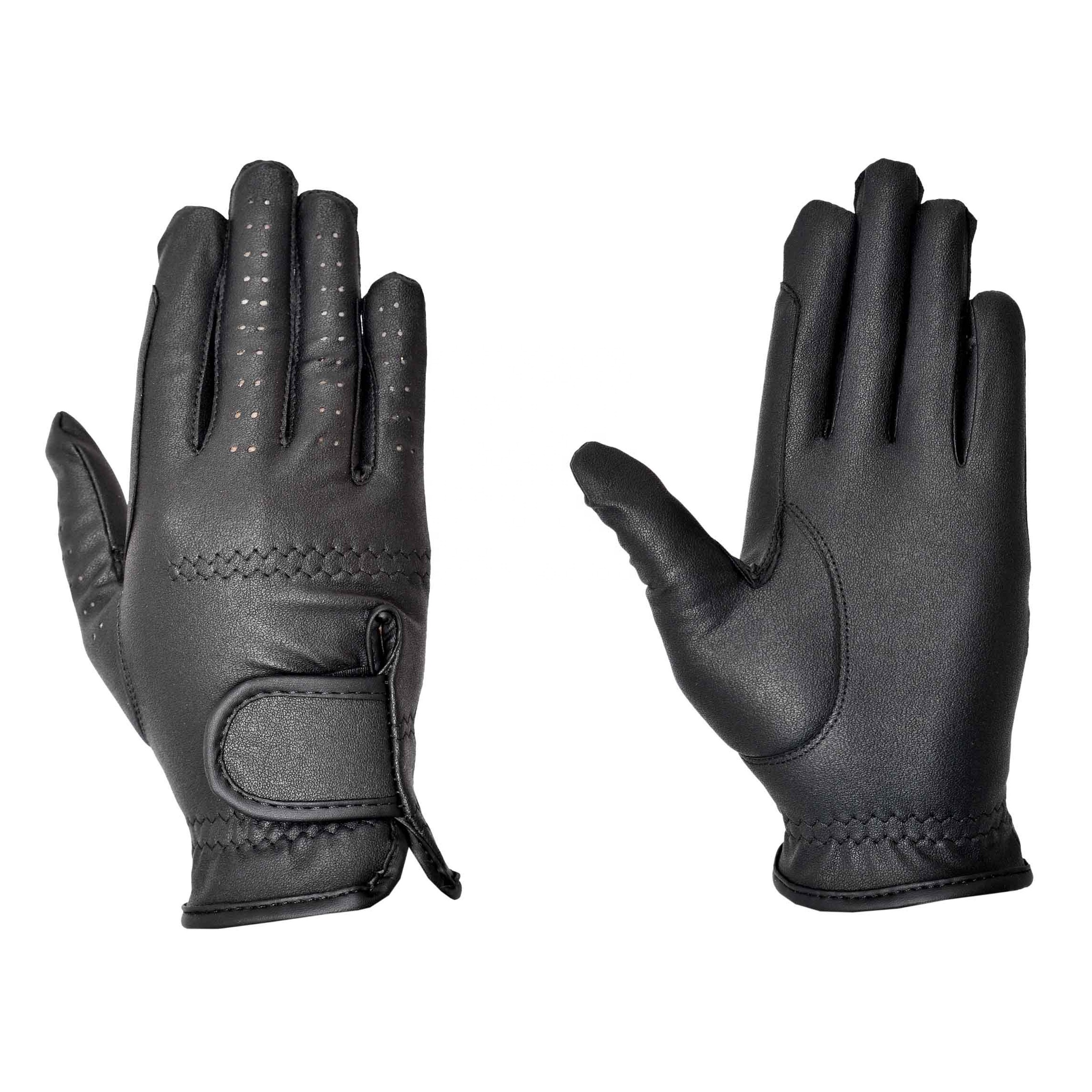 Top Quality Leather Horse Riding Gloves Comfortable Equestrian Gloves for Men Women