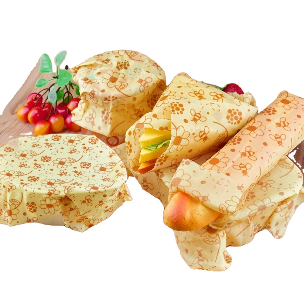Экологически безопасная кухонная многоразовая обертка из пчелиного воска для фруктов и овощей