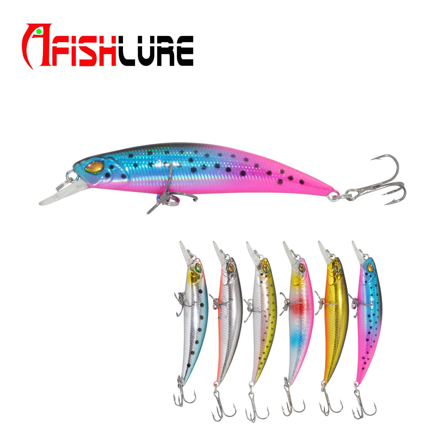 Afishlure жесткая приманка в форме гольяна 70 мм, 8,9 г, тонущая приманка в форме гольяна, жесткие пластиковые рыболовные приманки