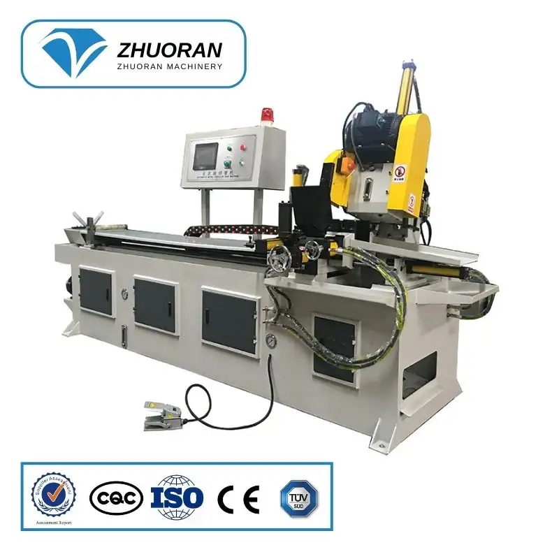 Zhuoran MC350CNC Automatic cnc profile hydraulic cold saw copper stainless tube chatter pipe chatting machine