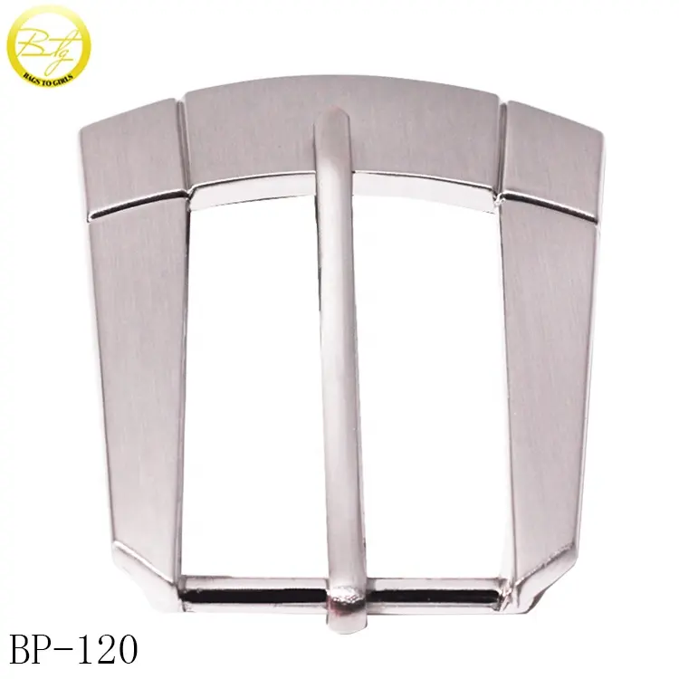 High Quality Wholesale Pin Belt Buckle Zinc Alloy Brushed Nickel Buckle Adjuster For Handbag Hardware