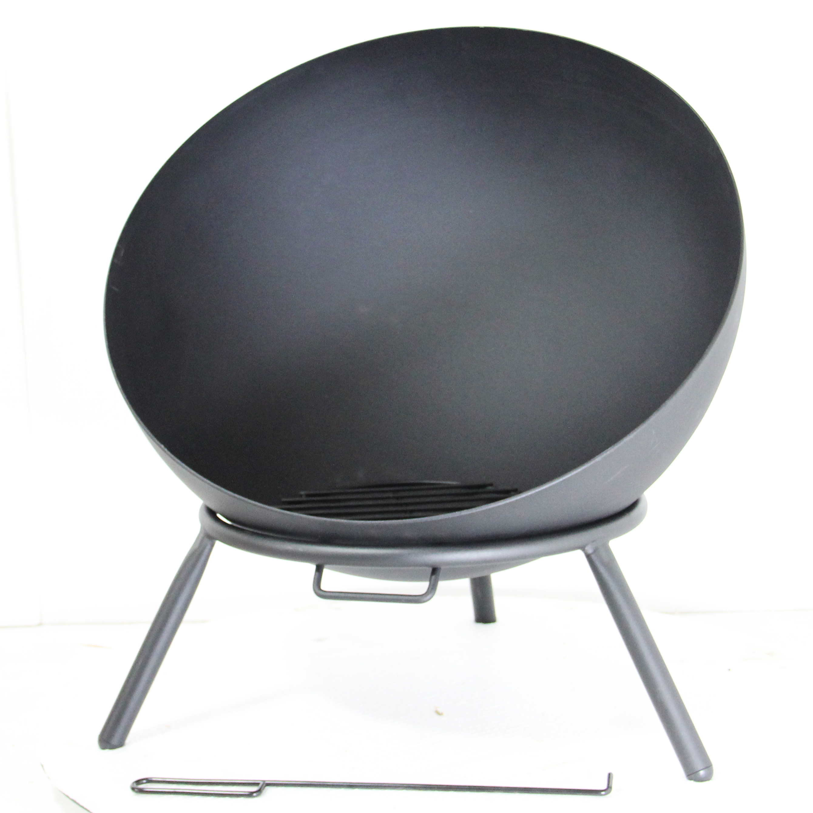 Wholesale of New Features Multi Functions Fire Bowl Outdoor Firewood Sphere Steel Bonfire Fire Pit With Fire Poker