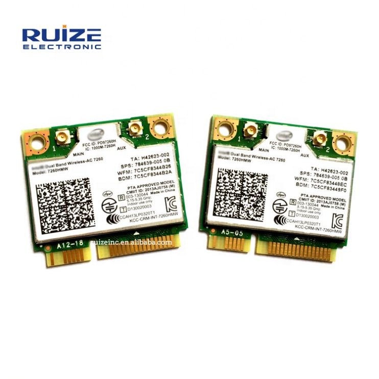 AC карты Dual Band Wireless-AC7260 7260HMW 7260AC 7260hmwac 867 Мбит/с + BT 4,0 Половина Mini PCI-e беспроводная Wi-Fi кард