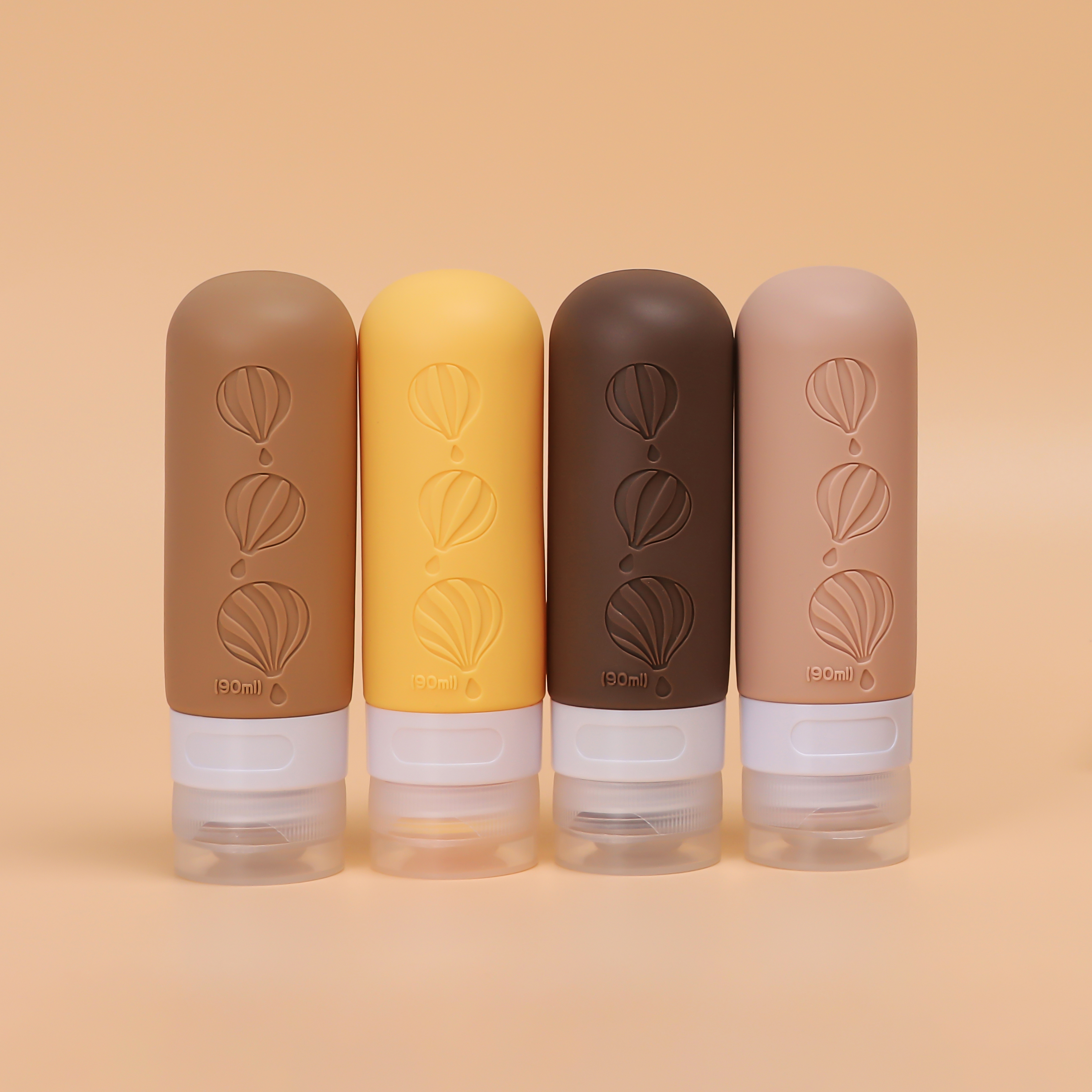 90ml Silicone Toiletry Bottle Leak Proof Travel Cosmetic Container Set Silicone Travel Bottle Set