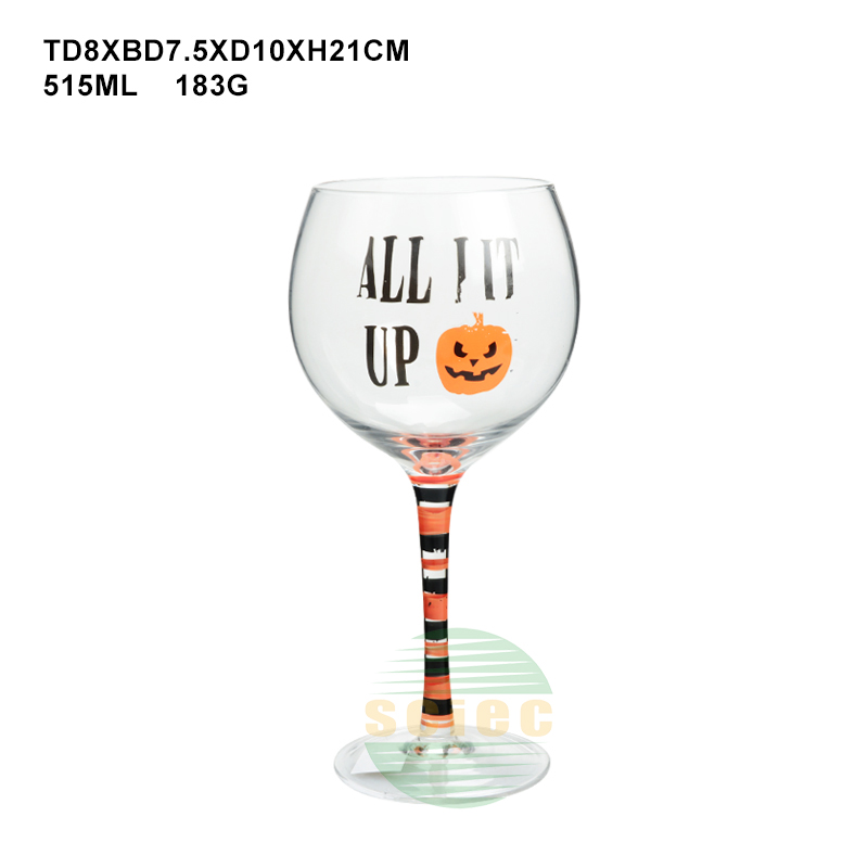 Custom gin and tonic champagne glasses with painting