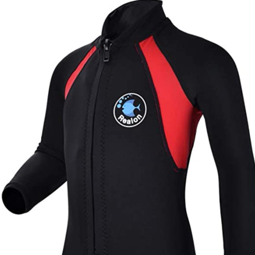 REALON Kids Wetsuit Shorty Boys Girls 3mm Neoprene One Piece Thermal Swimsuit 2mm Warm Full Long Sleeve Wet Suits Cover Toddler