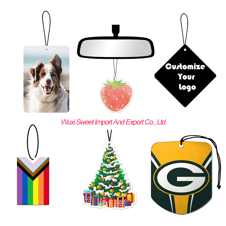 New Custom Hanging Car Air Freshener Odor Eliminator Shield Design All Kind Fragrant