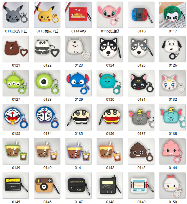 Ladies 3d cartoon mini zipper custom earphone case anti-fall soft silicone cute earphone cover case for AirPods pro