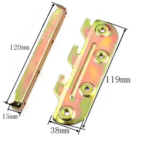 Bed Bracket Wood Bed Accessories of Bed Hinge and Metal 90mm 120mm 150mm Length Furniture Hinge Steel with Zinc Plated 1.5mm