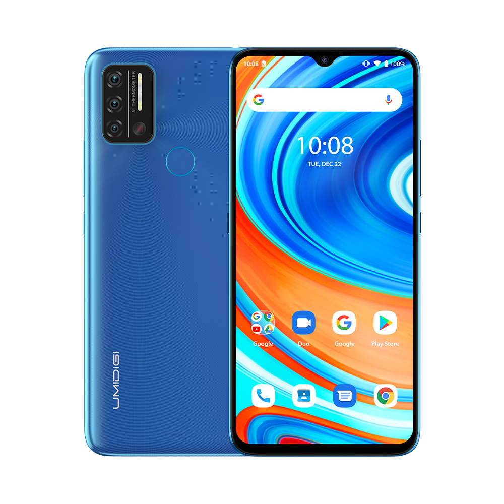 UMIDIGI A9 Android 11 мобильный телефон 6,53 "разблокировка лица 3 ГБ ОЗУ 64 Гб ПЗУ 13 МП Тройная камера Восьмиядерный 5150 мАч смартфон 2021 Новинка