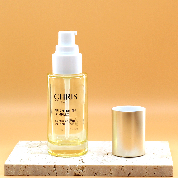 Popular 2021 40ml Customize Cosmetic Skincare Packaging Glass Round Essential Oil Bottle