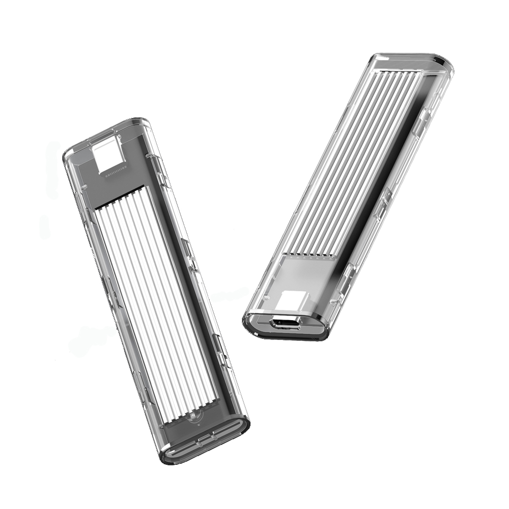 Очень горячая Распродажа, портативный прозрачный корпус USB3.1 Type-C NVMe M.2 SSD