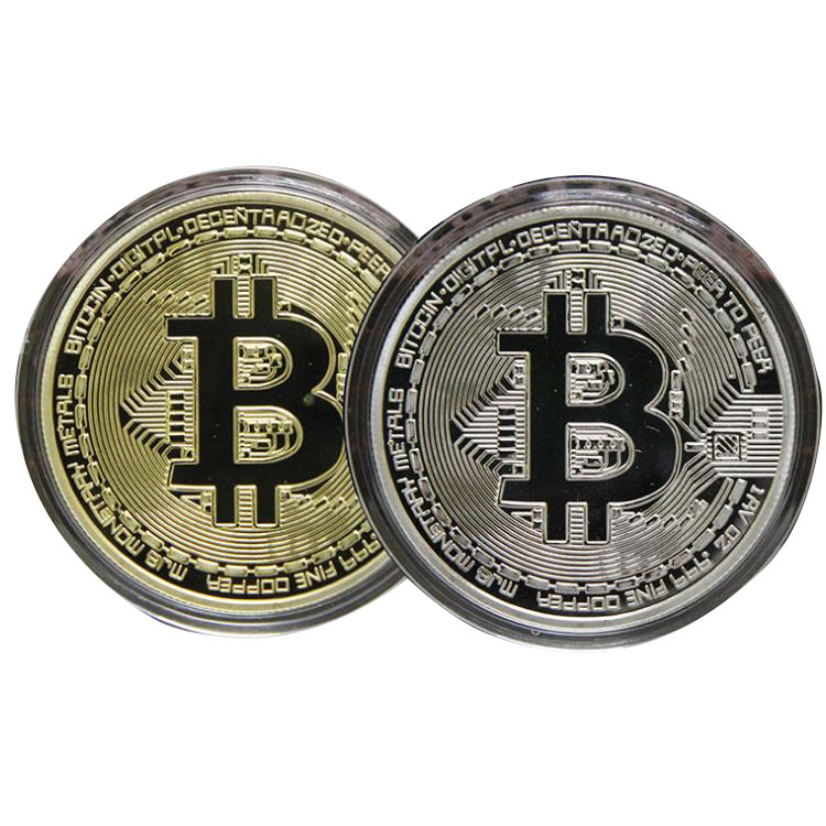 Hot newstyle custom gold silver copper plating bitcoin old coin trump challenge coin promotion gift present collection coin