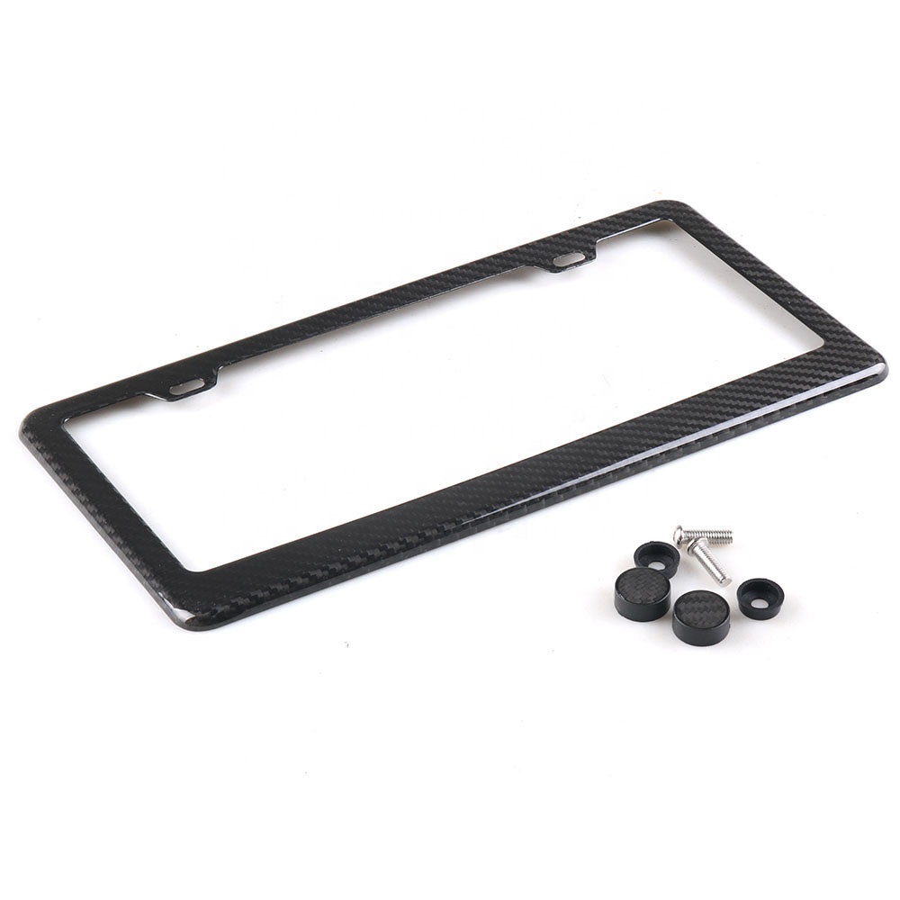OEM custom design carbon fiber license plate frame for America cars