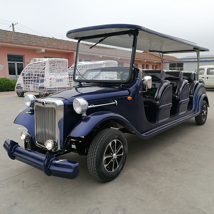 Sightseeing hot sale electrica 8 seats shuttle electric car battery powered tourist sightseeing antique classic old vintage car