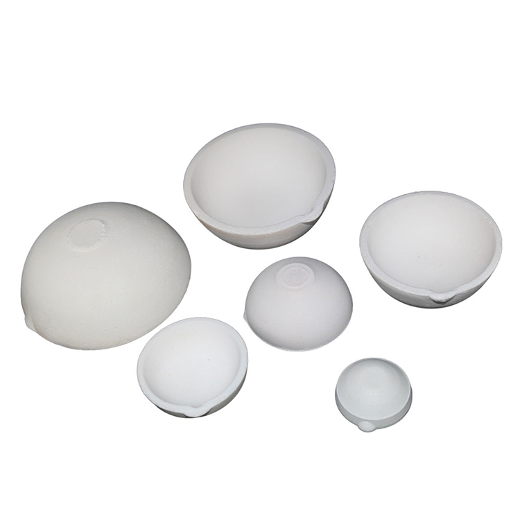fused silica bowl quartz crucible melting vessel