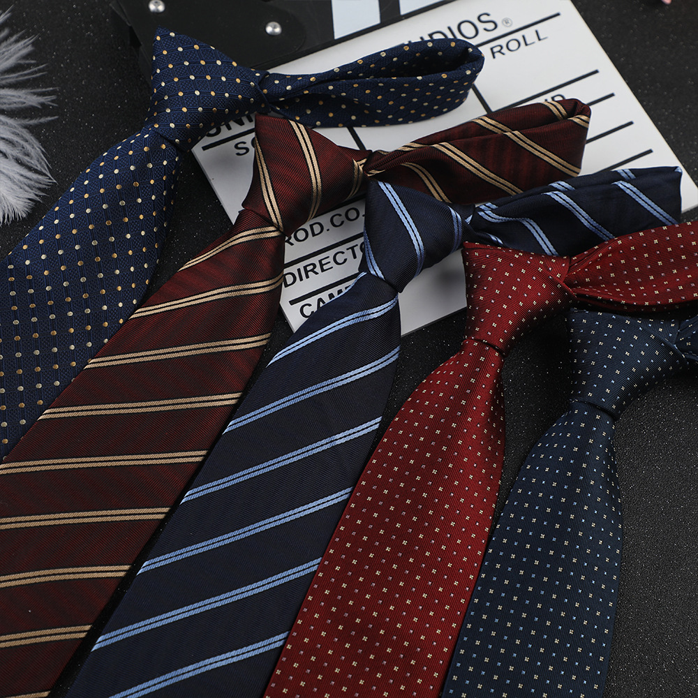Business 8cm mulberry silk neck tie silk Executive casual dress wide stripe solid color suit accessories mens neck ties