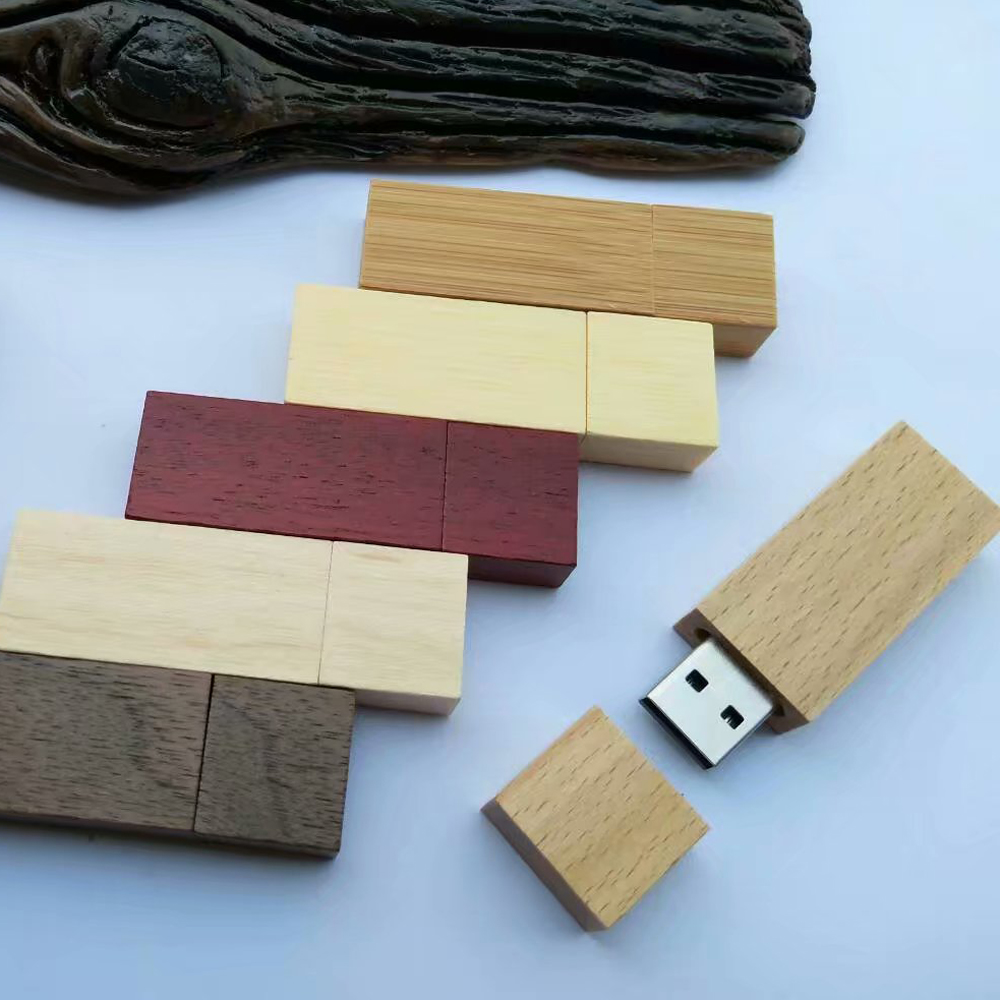 Оптовая продажа с фабрики в Китае, USB древесины с гравировкой логотипа Деревянные USB 3,0 флеш-накопитель с коробкой