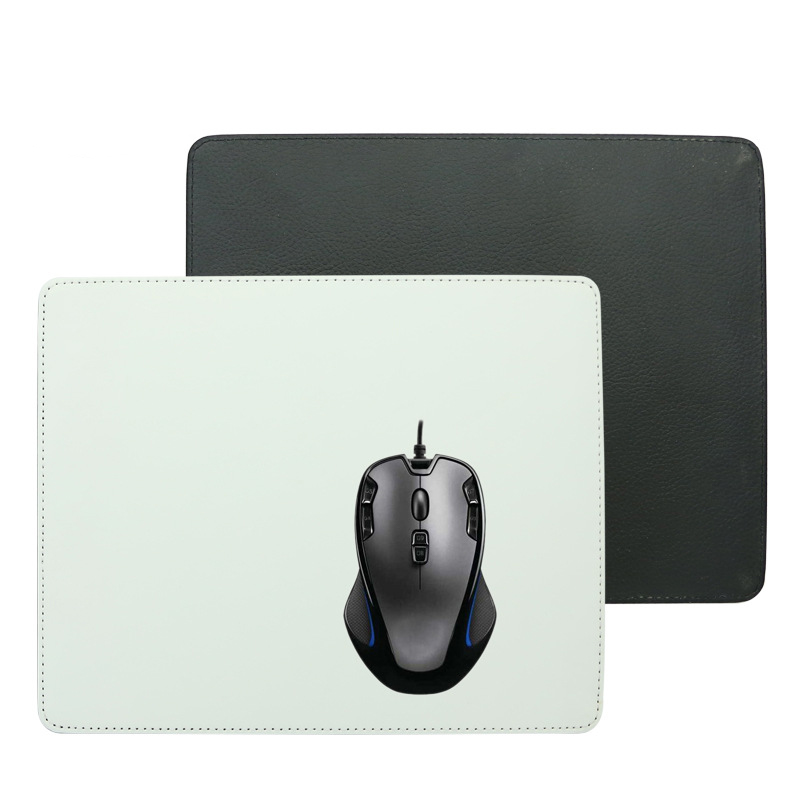 Rectangle Square round White PU Leather Blank Sublimation Mouse Pads for transfer printing