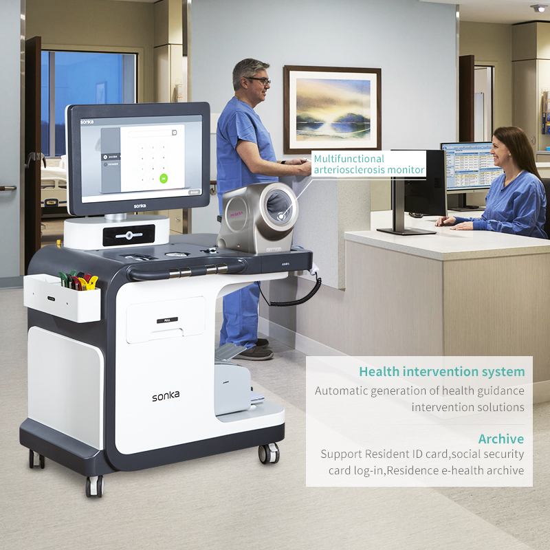 2021 Touch Screen Checkup Devices Monitoring Standing And Wellness Care Bod 58 Test Medical Health Self Testing Kiosk