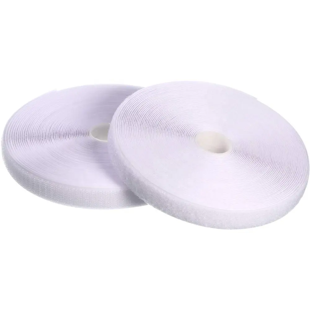 White 25mm 100% nylon tape by manufacturer with competitive price/medical hook and loop