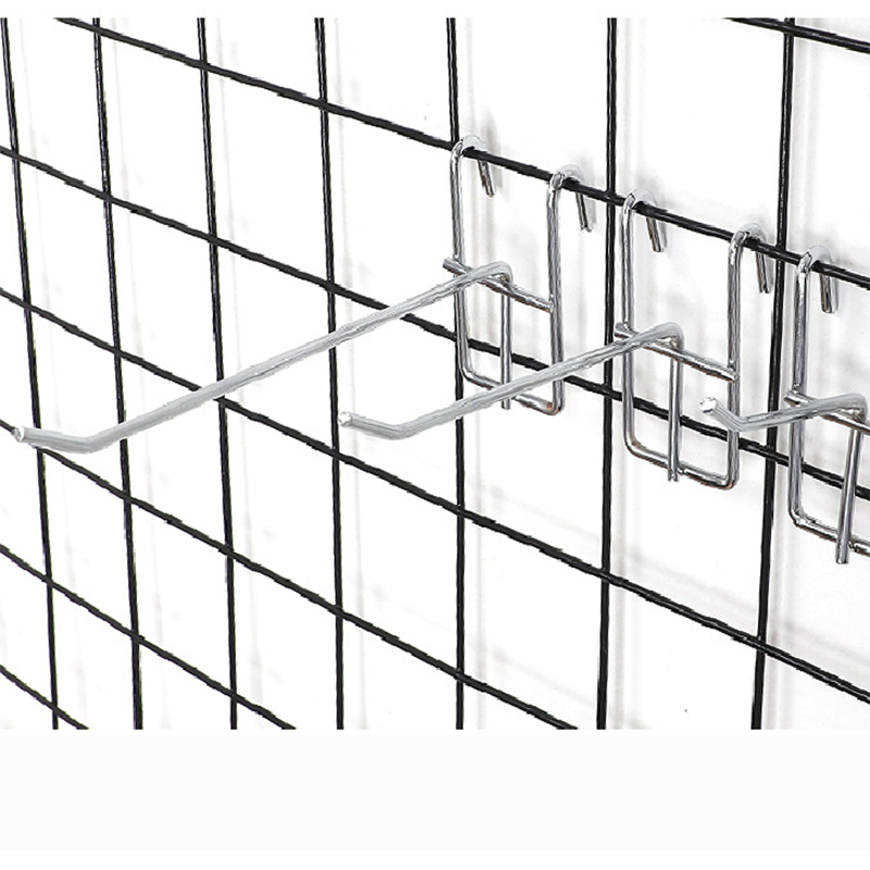 Товары для супермаркетов, сетчатая панель gridwall, металлический проволочный крючок, подвесные металлические сетчатые крючки для дисплея
