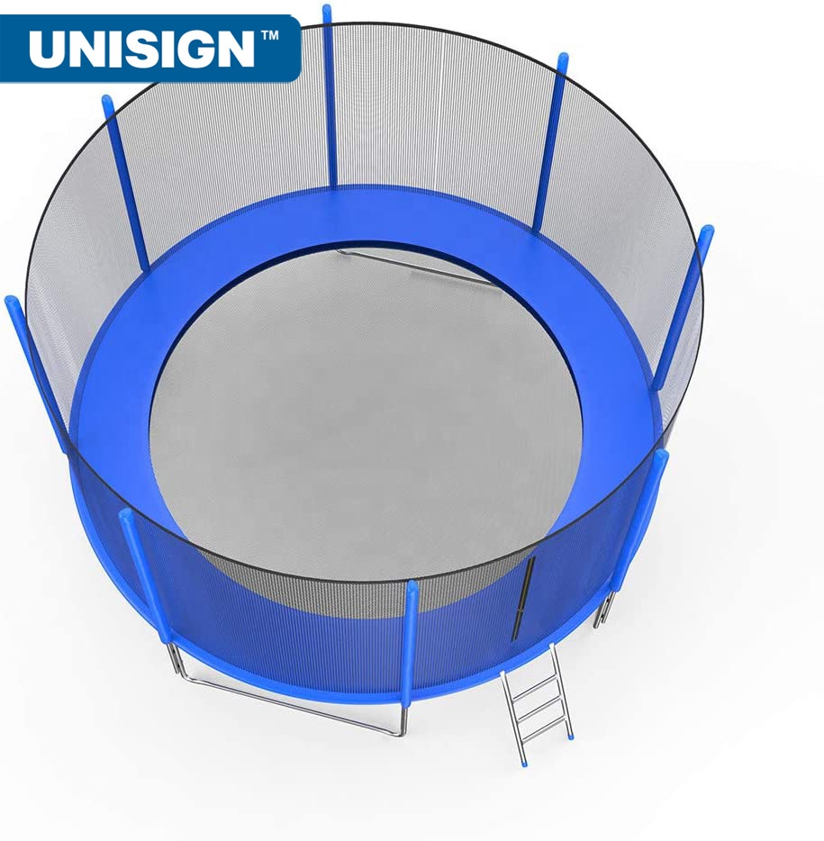 12FT Commercial Outdoor Professional Round Children Kids Park Fitness Jumping Trampoline Bed with safety net