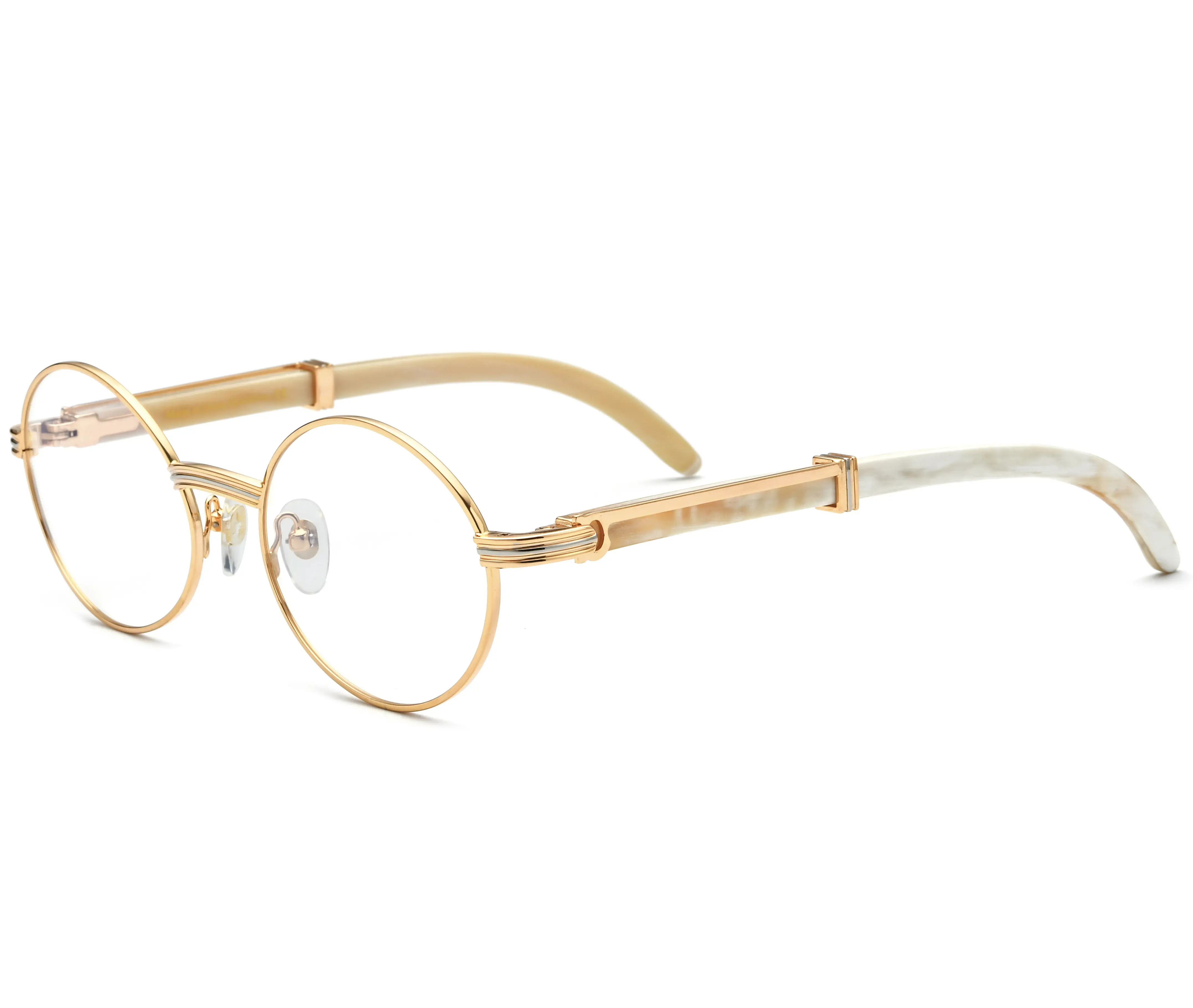 The latest design of ox horn pattern extremely fine frame glasses frame
